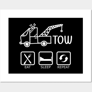 Tow - Eat Sleep Repeat Posters and Art